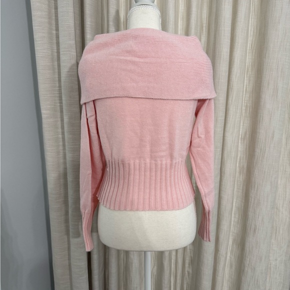 Soft Pink Bow-Accent Women's Sweater - Picture 3 of 3